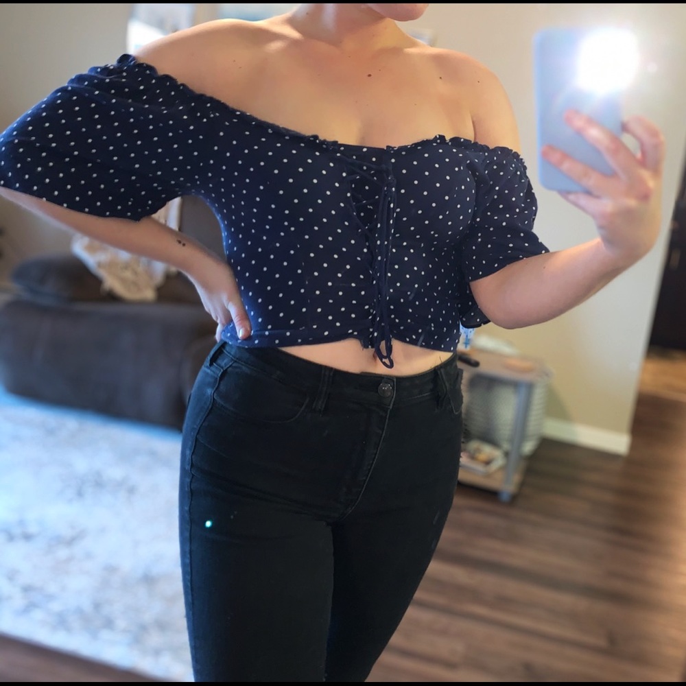 Off the shoulder crop top